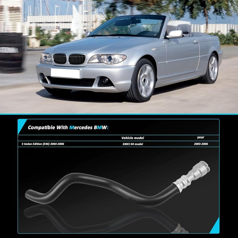 MUNIK 32416796390 Steering system hydraulic hose suitable For BMW 3 Series (E46) 2003-2006 320i 330Ci 323ti 328i 330i 325ti 320Ci 325Ci Peat# 32411094951 V201740 T242786 at20375 501732 20936876 - Image 3